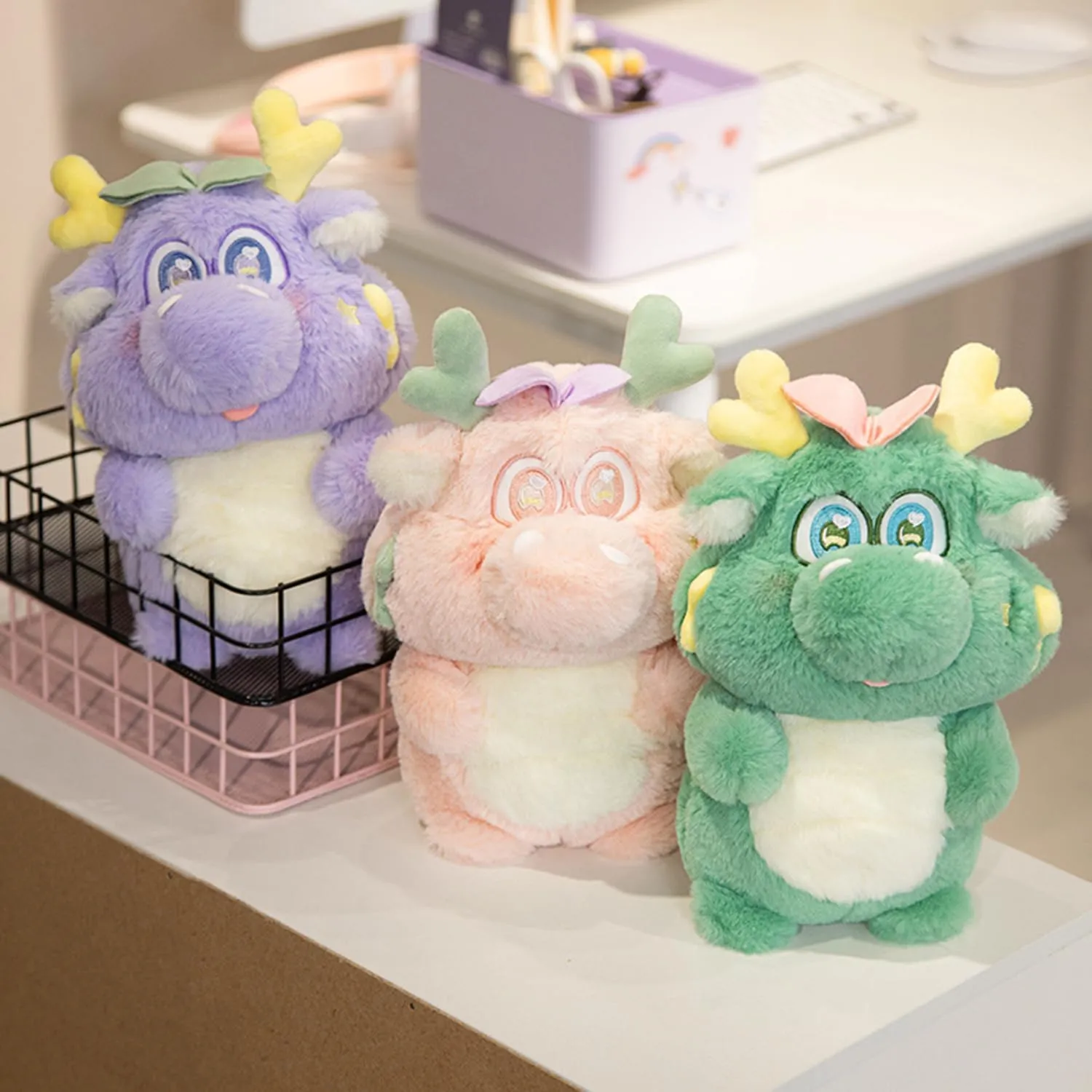 10 Inch Chinese Dragon Stuffed Animals Chinese Dragon Plush Toys Pillow Anime Chinese Dragon Plushie Hugging Pillow Chinese Dragon Doll Gift for Kids and Lovers (Green)