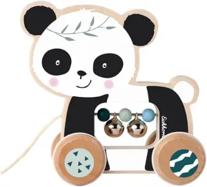 100003806 Pull-Along Toy, Black, White, Natural