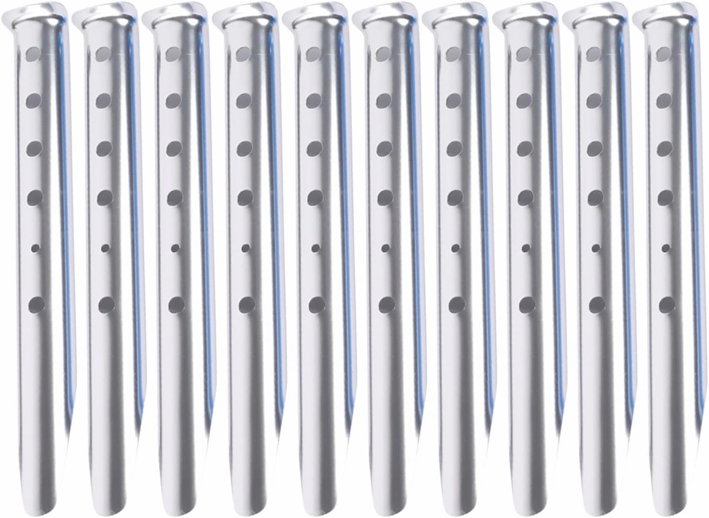 10pcs Aluminum Tent Pegs Tent Nails Tent Stakes Snow Pegs Outdoor Camping Pegs for Camping, Hiking, Beach Outdoors