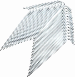 10pcs Galvanized Iron Tent Stakes Heavy Duty Camping Ground Pegs for Tents and Outdoor Use Easy to Install Compact for Convenient Storage