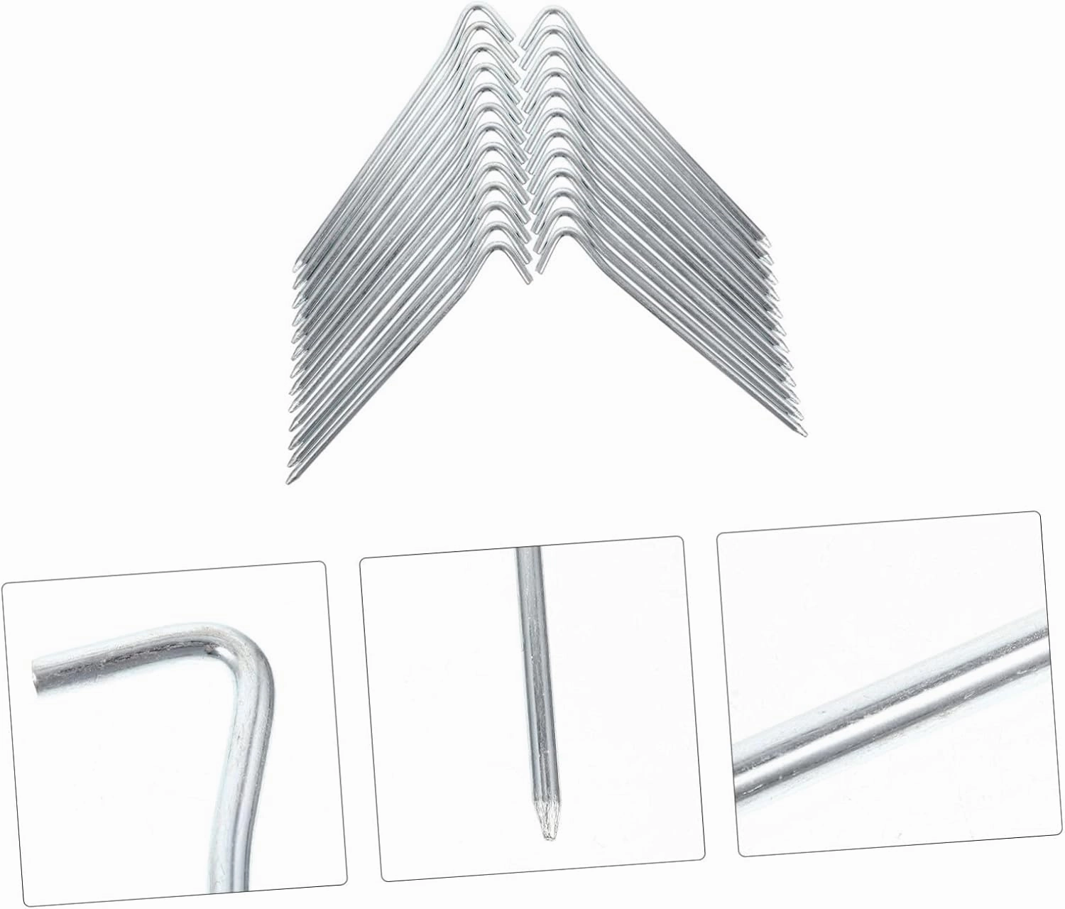 10pcs Heavy Duty Galvanized Iron Tent Stakes for Camping Garden and Canopy Use Durable Ground Nails for Tents Easy to Pull Out Suitable for Various Grounds and Outdoor Activities
