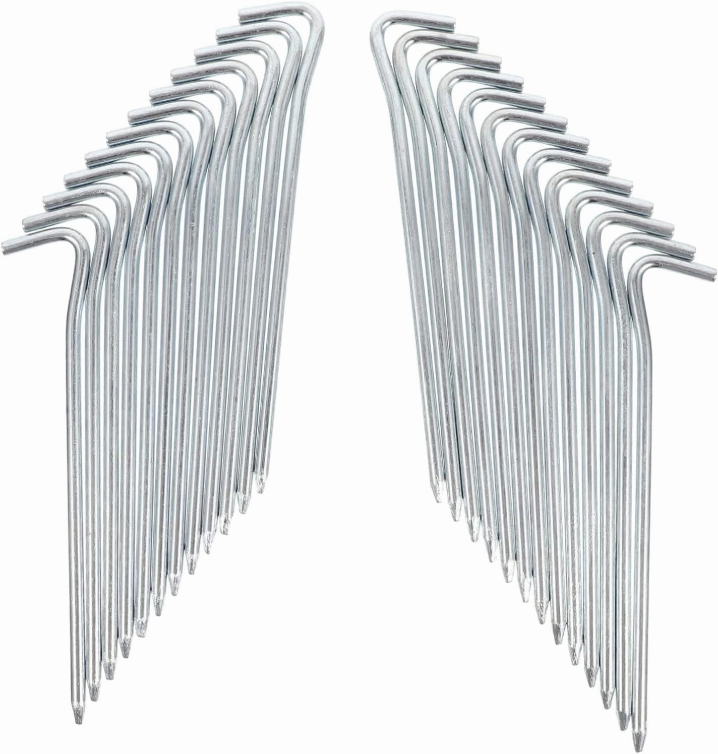 10pcs Heavy Duty Galvanized Iron Tent Stakes for Camping Garden and Canopy Use Durable Ground Nails for Tents Easy to Pull Out Suitable for Various Grounds and Outdoor Activities