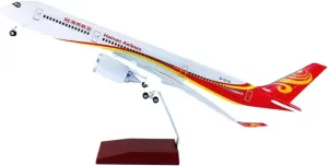 1:142 Scale for Airbus A350 Hainan Aircraft Model Die-Casting Machine Souvenir Decoration Collected Display Aircraft Miniatures Toy's Set(with Light)