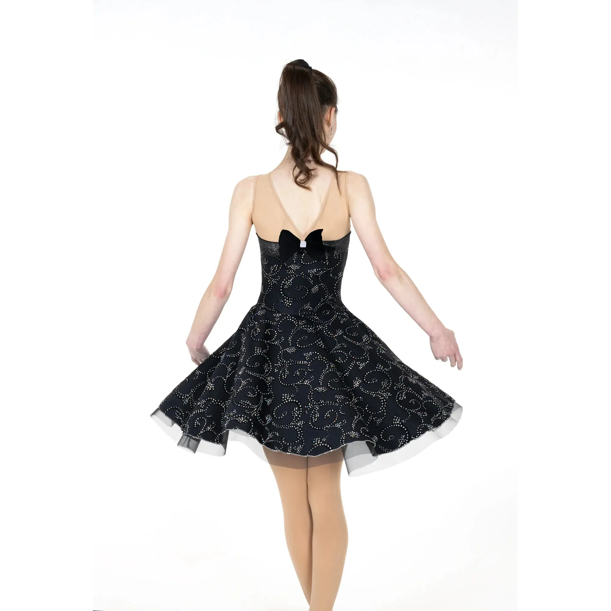 120 Swishy Swing Dance Dress in Black by Jerry's