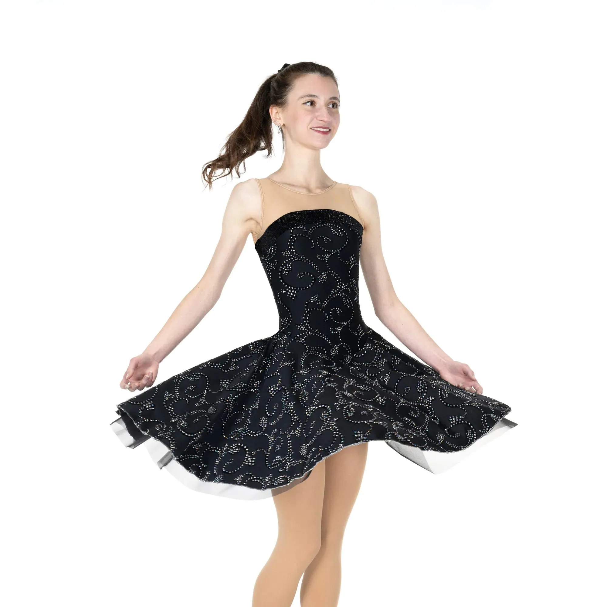 120 Swishy Swing Dance Dress in Black by Jerry's