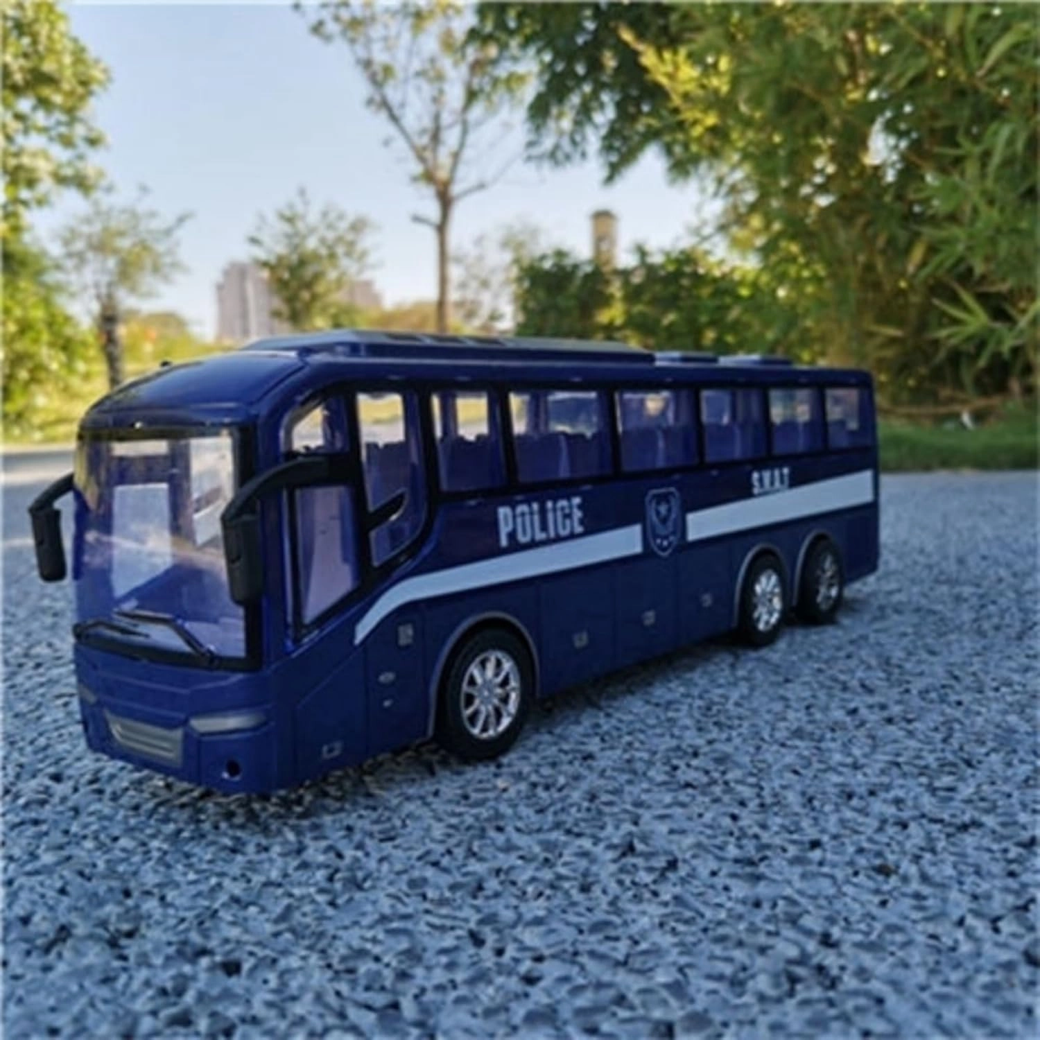 12.5" School Bus Toy for Toddlers, 1/16 Scale Die Cast Plastic Inertia City Vehicle, Baby Cars Model for Kids, Great Play Game for Boys Girls Children Ages 3 