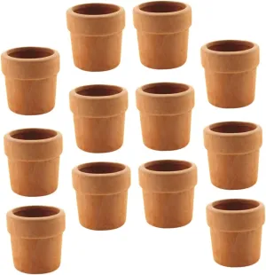12pcs Miniature Model Garden Miniatures Doll House Mini Doll Pots Planter Statue Dollhouse Furniture Mini Flowerpot Figurine Planters Miniature Flower Pots Fairy House Ceramics