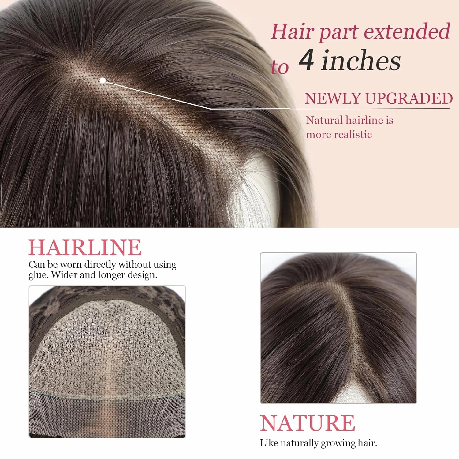 13x4.5 Synthetic Lace Front Wig Glueless Free Part 27" Long Dirty Blonde Wavy Pre Plucked Hairline, Heat Resistant Hand Tied Natural Density Pre Cut Lace Wigs for White Women Daily Party Use