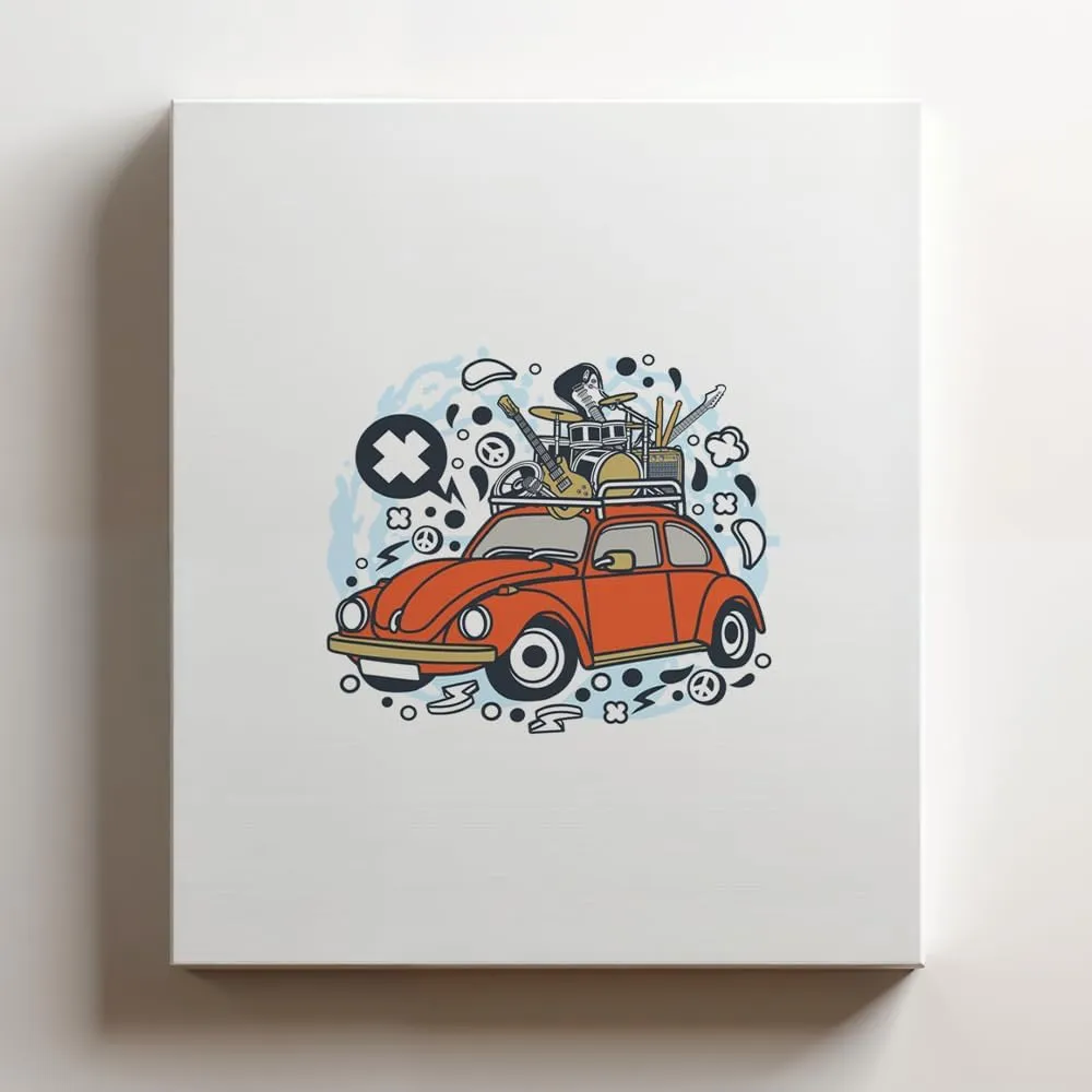 (16x24x1.25 In) Gallery Wrapped Canvas Wall Art Print of Rock Tour - 100% Cotton, Ready to Hang, High-Definition Giclée Printing, Fade-Resistant, Modern Home & Office Décor | BICUNCAf711009WH