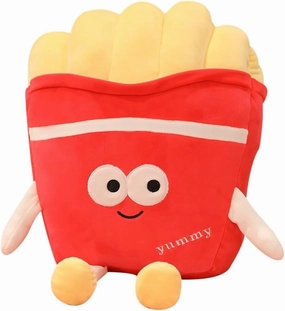17.8 Cute French Fries Plush Toy Funny French Fries Plushie Pillow Toy Funny Stuffed Food Plush Toy Gift for Kid Room Decor Holiday Birthday Christmas Decoration