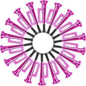 18 Pcs Metallic Trumpet Shiny Plastic Blow Horn Trumpet Noise Makers Toys for New Year Parties and Event Stage Props Birthday Party Favors, 7 Inch