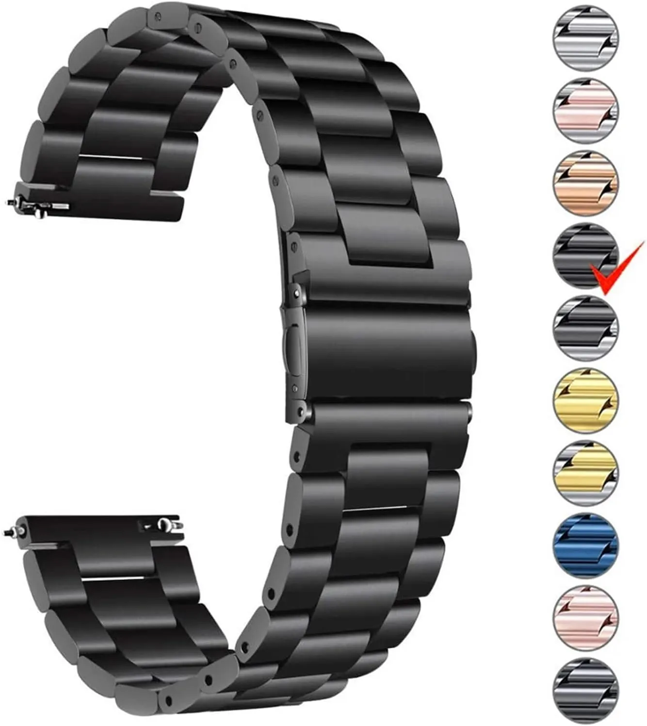 18mm 20mm 22mm 24mm Stainless Steel Watch Band Quick Release Metal Watch Band Adjustable Men's And Women's