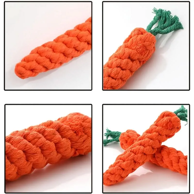 1pc Durable Carrot-Shaped Dog Rope Toy
