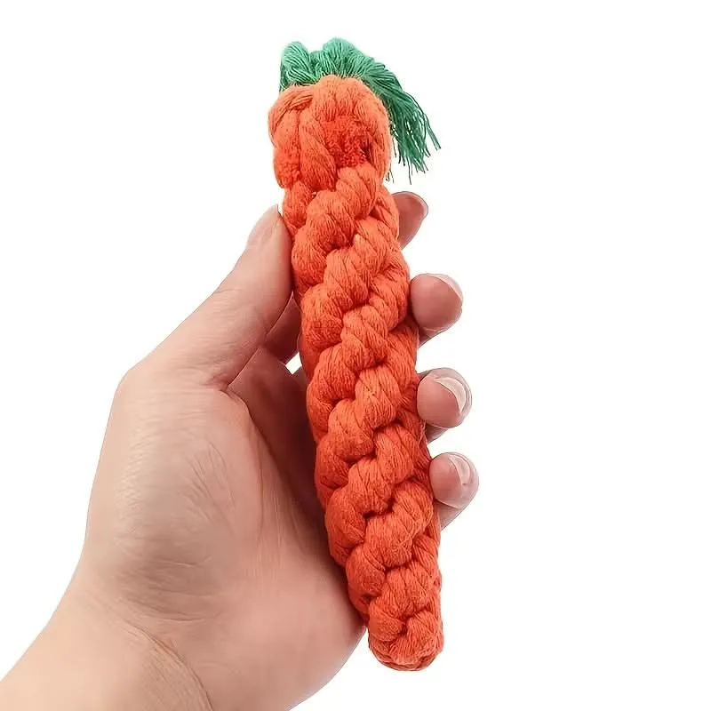 1pc Durable Carrot-Shaped Dog Rope Toy