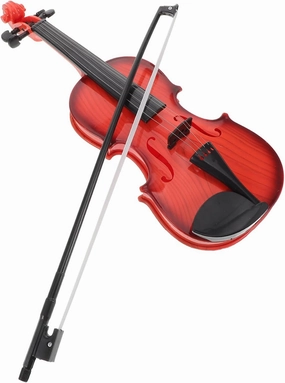 1set Beginner Violin Toy with Realistic Sound Lightweight Simulation Instrument for Boy Girl for Music Performance and Role Play No Battery Required