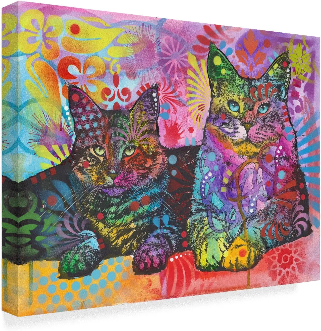 2 Cats by Dean Russo, 14x19-Inch