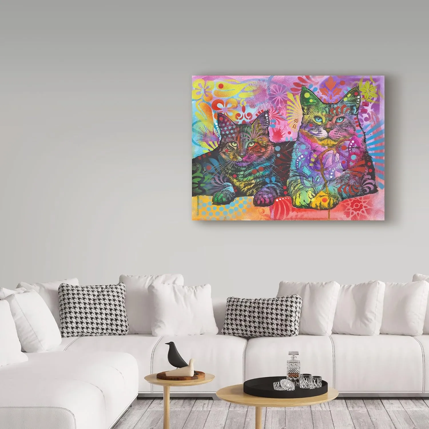 2 Cats by Dean Russo, 14x19-Inch