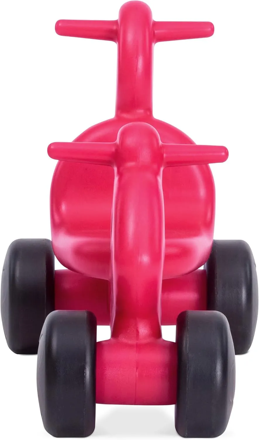 2-in-1 Squirrel Push & Ride-on Toy, Indoor & Outdoor Use, Low Profile Seat, Recommended for Children up to 50lbs, Durable Construction, Made in The USA (Red)
