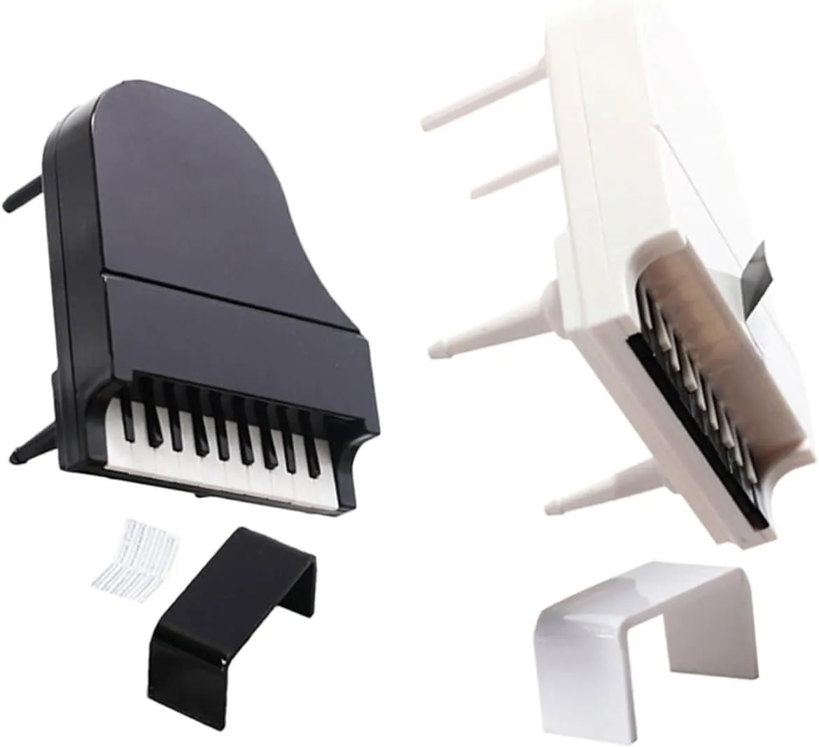 2 Sets Miniature Piano Model Decor Accessory for Dollhouse Mini Piano Modeling Model