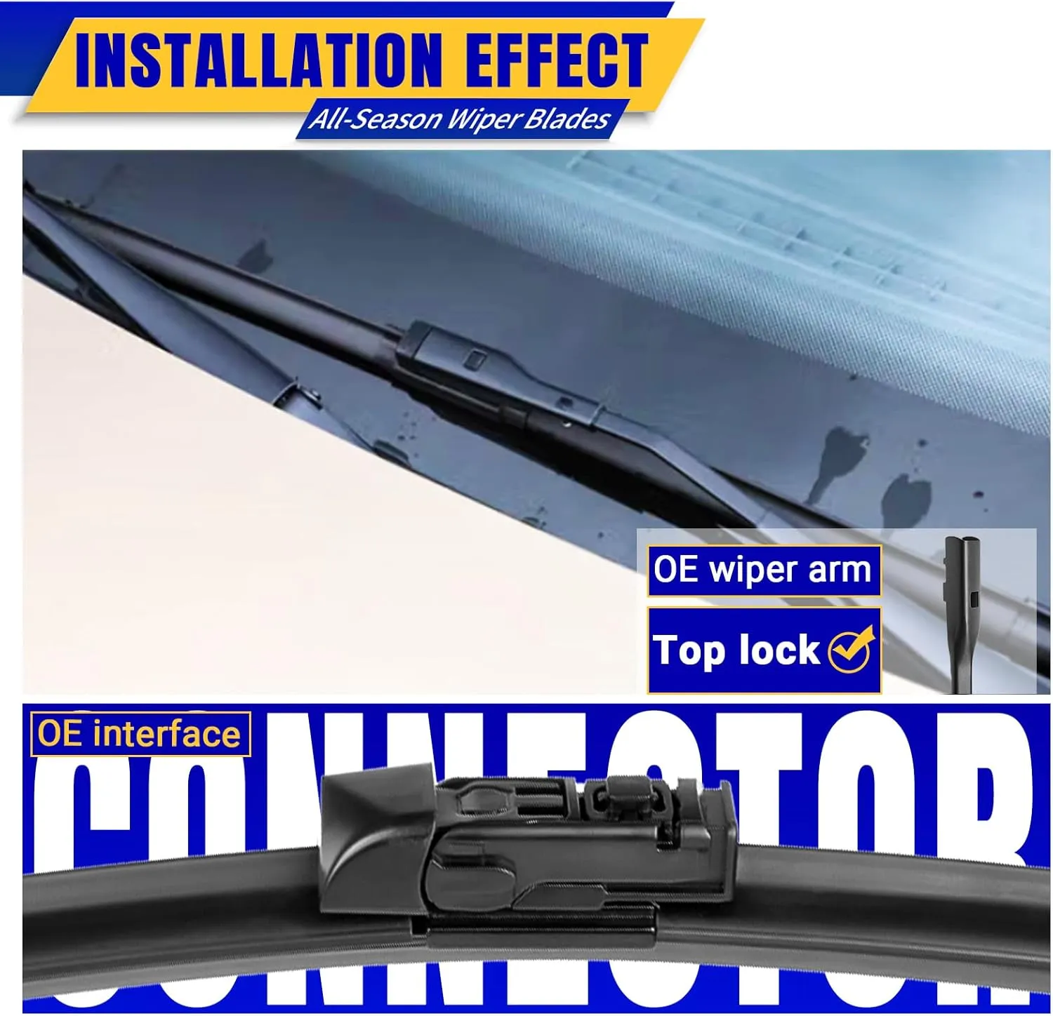 2 wipers Replacement for 2017-2018 2021 Toyota Prius Prime, Windshield Wiper Blades Original Equipment Replacement - 28"/16" (Set of 2)