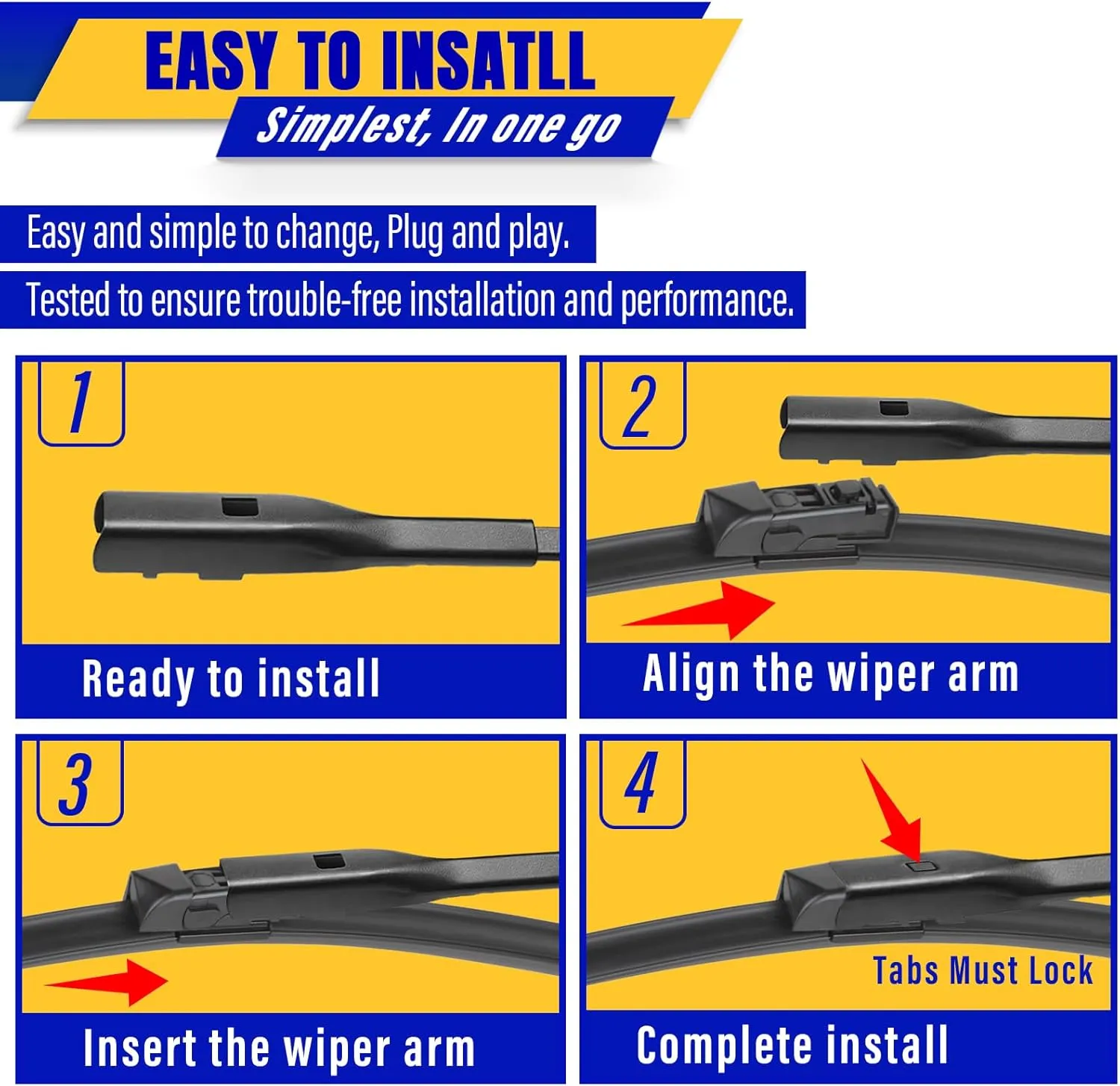 2 wipers Replacement for 2017-2018 2021 Toyota Prius Prime, Windshield Wiper Blades Original Equipment Replacement - 28"/16" (Set of 2)