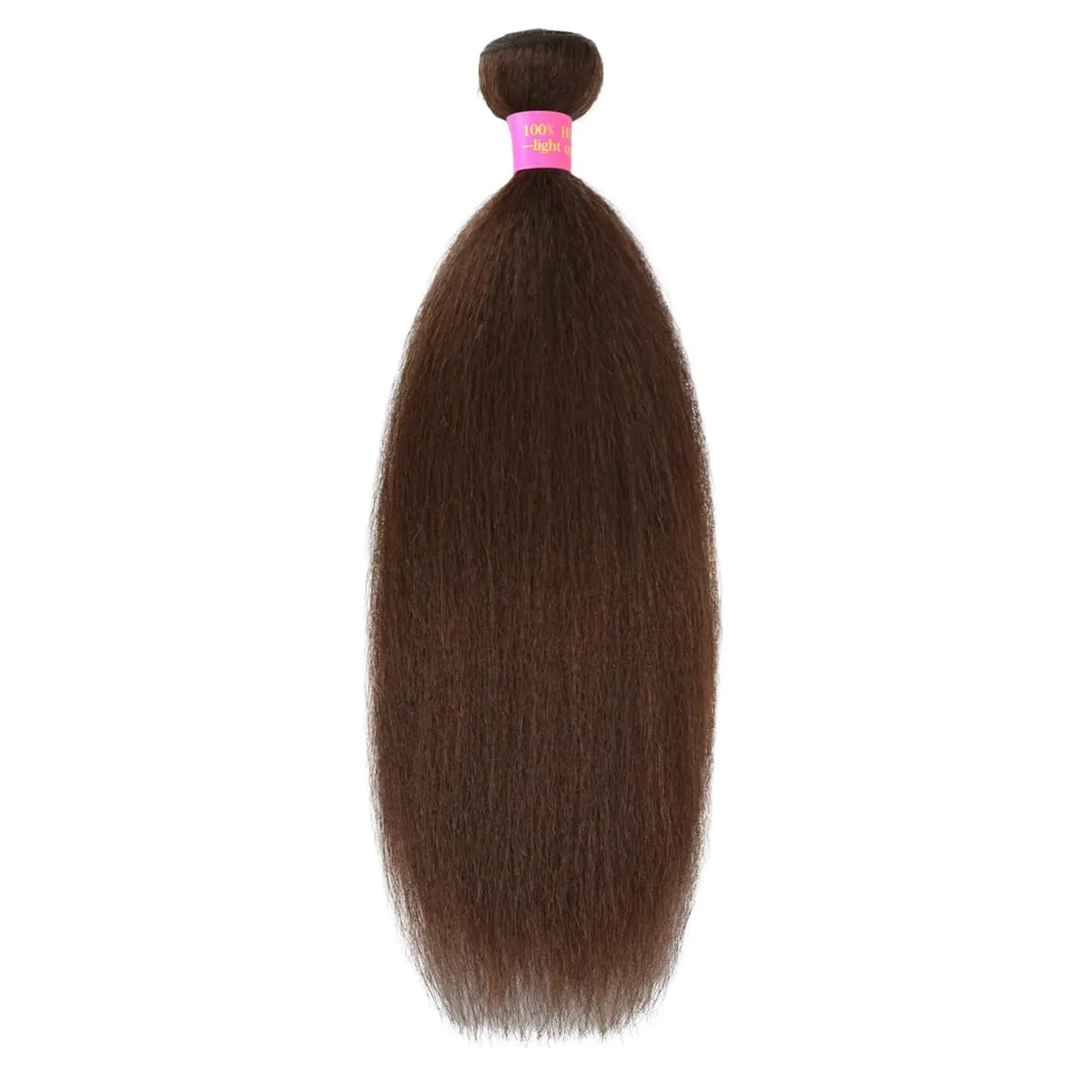 20 inch Brown Kinky Straight Bundles Yaki Straight Human Hair Bundles 100% Unprocessed Brazilian Virgin Hair Kinky Straight Human Hair For Black Women