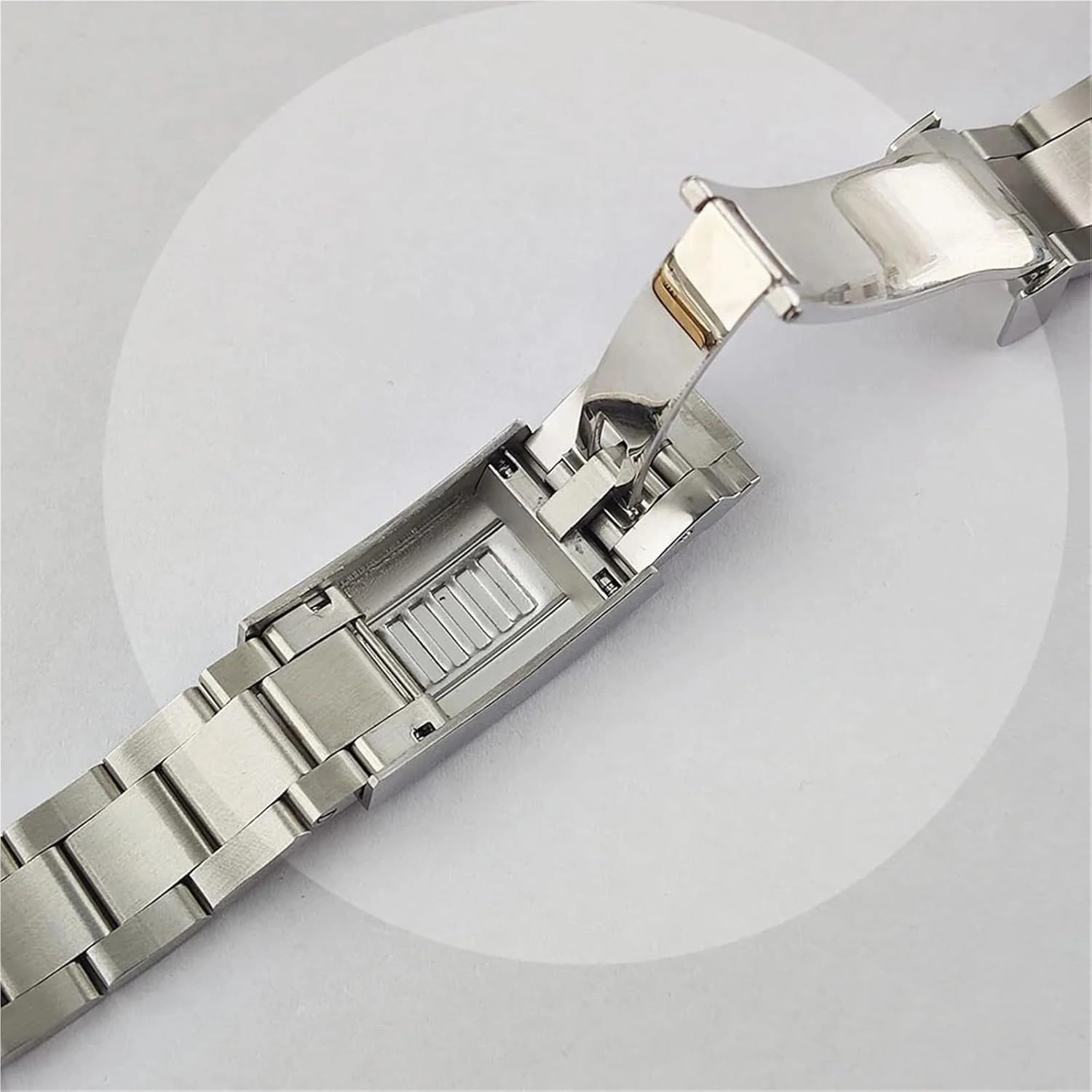 20mm Stainless Steel Strap With Adjustable Length Suitable Quick Release For Men Women Universal