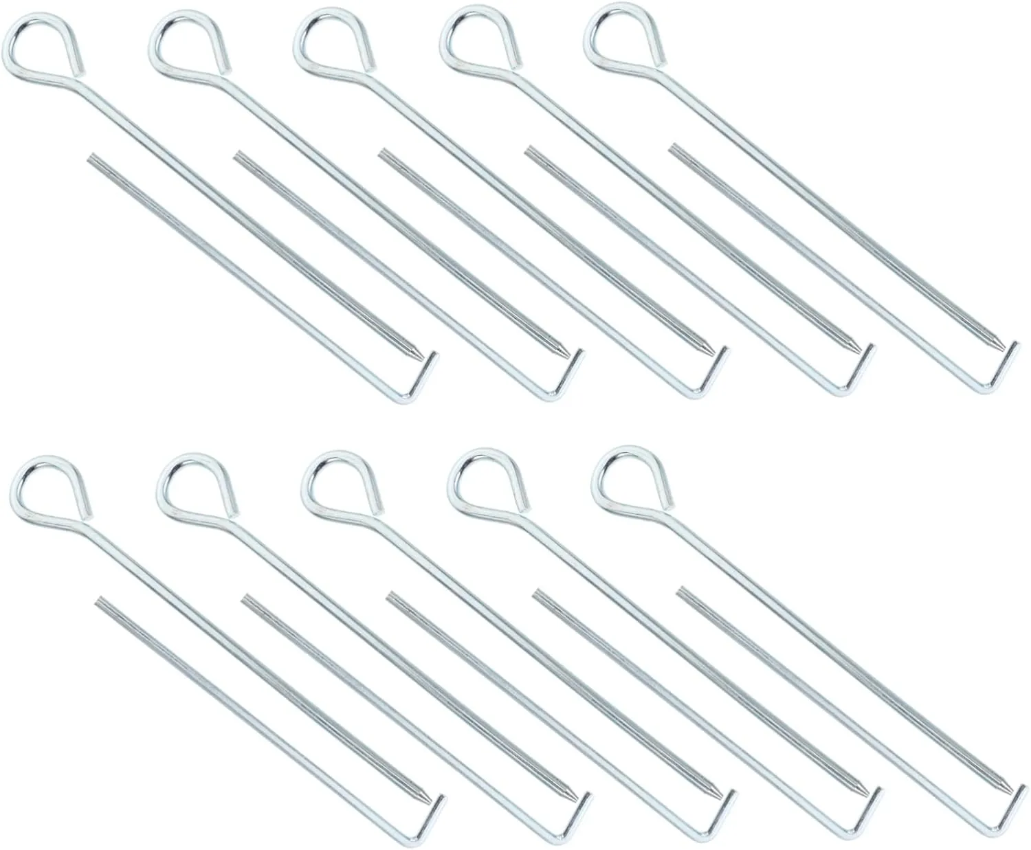 20pcs Camping Tarp Tent Pegs Stakes Outdoor Iron Ground Nails Simple Design for Tent Fixing