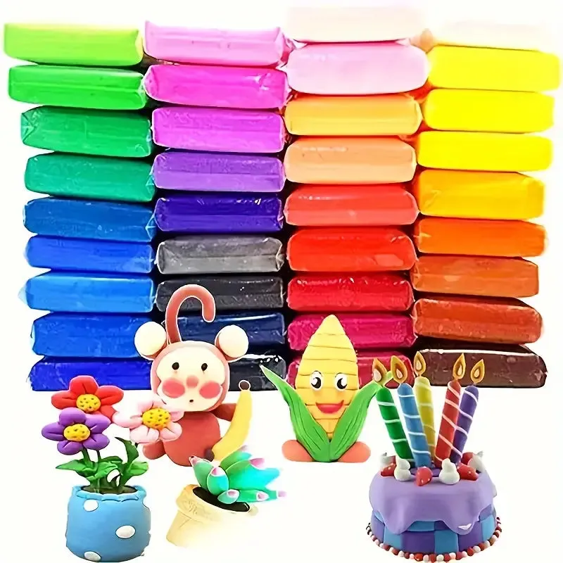 24-Pack: Colored Air Dry Clay