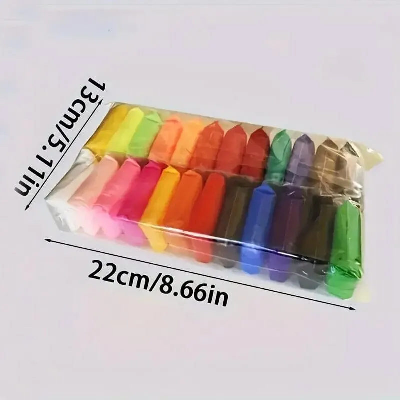 24-Pack: Colored Air Dry Clay