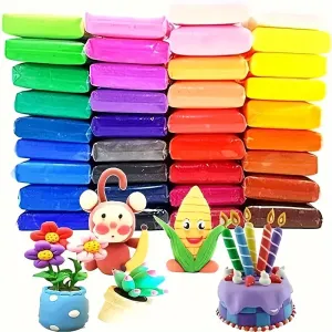 24-Pack: Colored Air Dry Clay