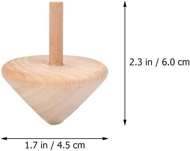 24 Pcs Wooden Spinning Top Rotating Tops Toy Durable Gyro Plaything DIY Hand-Painted Gyro Wooden Toy Gyro Toys for Kid Small Rotating Gyro Toys Wooden Rotating Tops Gyro Playthings