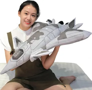 29 inch Airplane Model Plush with Blanket Warplane Stuffed Animal Toy Space Shuttle Airplane Plush Toy Airplane Decoration Warplane Sofa