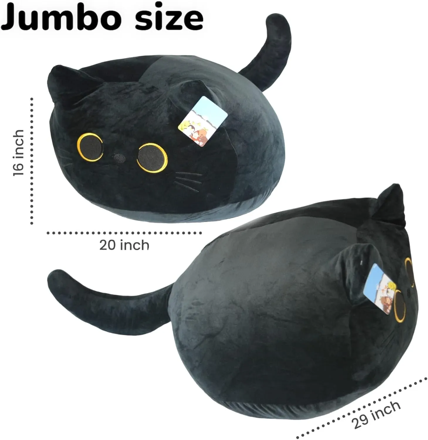 29-Inch Chonky Cat Plush – Giant Stuffed Animal, Squishy & Cuddly Plushie – Adorable Gift for Family & Friends