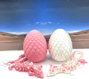 2PCS 12" 3D Printed Dragon, Articulated Dragon, Cherry Blossom Dragon, White and Pink Dragon, Fidget Toy, Home Office Decor Executive Desk Toys- D016-D023