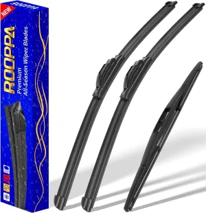 3 wipers Replacement for 2009-2020 Honda Fit, Windshield Wiper Blades Original Equipment Replacement - 28"/14"/14" (Set of 3) U/J HOOK