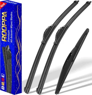 3 wipers Replacement for Mitsubishi Outlander Sport 2011-2022, Windshield Wiper Blades Original Equipment Replacement - 24"/21"/10" (Set of 3) U/J Hook