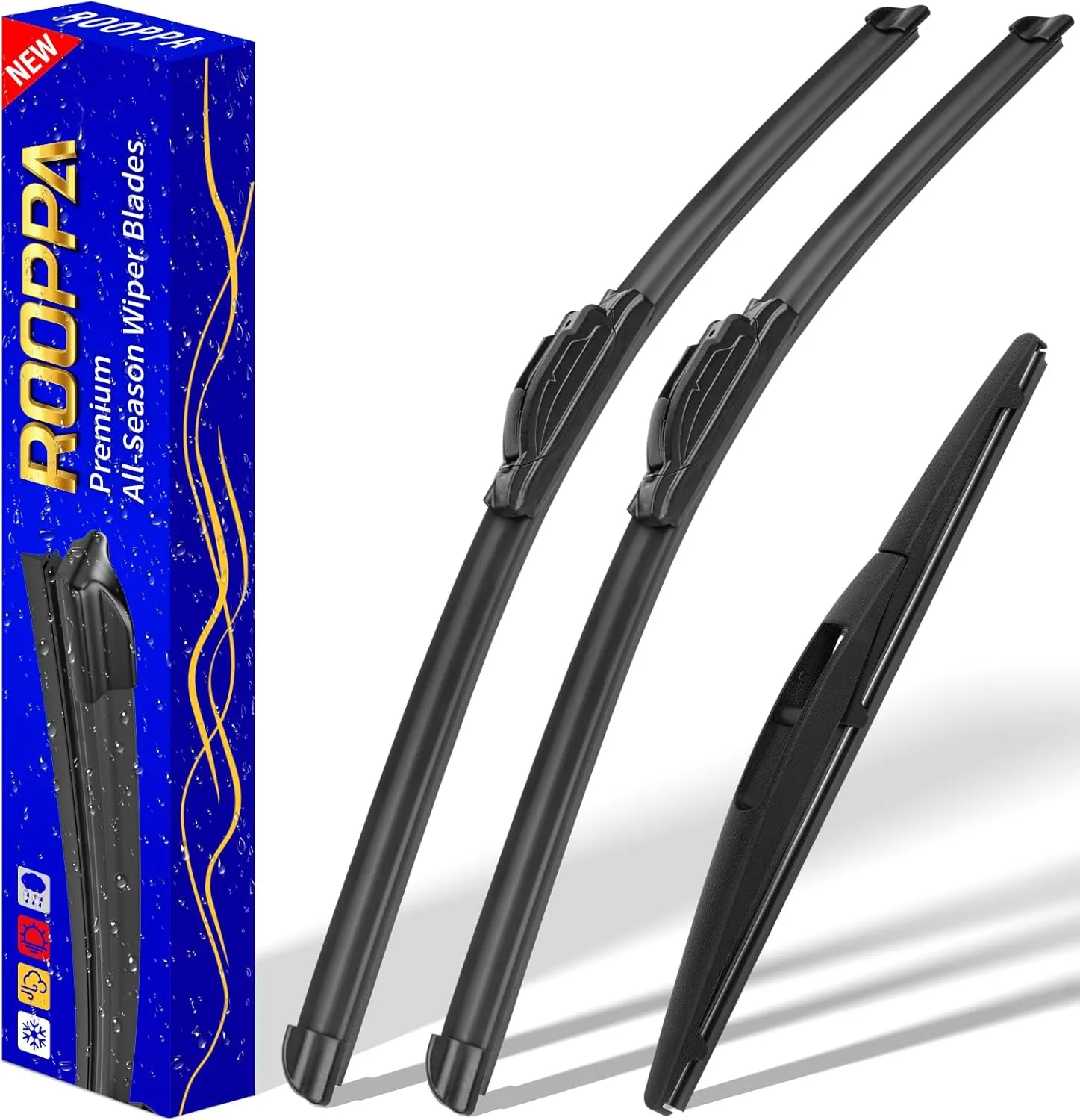 3 wipers Replacement for Mitsubishi Outlander Sport 2011-2022, Windshield Wiper Blades Original Equipment Replacement - 24"/21"/10" (Set of 3) U/J Hook