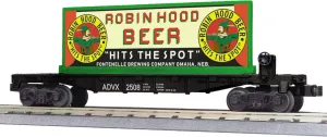 30-76569 O-27 Flat w/Billboard, Robin Hood Beer
