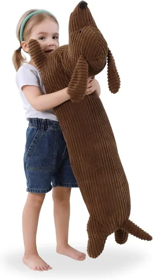 36 Inch Dachshund Dog Stuffed Animal Plush, Long Weiner Dog Body Pillow, Cute Funny Large Dachshund Toys Plushies Decor Ideal Gift for Kids