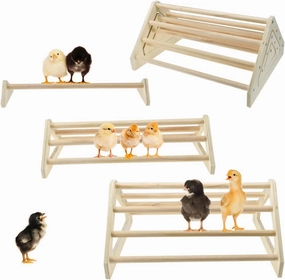 3 Pack Chick Perch Chick Toys Chick Wooden Roosting Bar Chick Jungle Gym Perch Stand for Chicken Brooder, Coop Baby Chicks