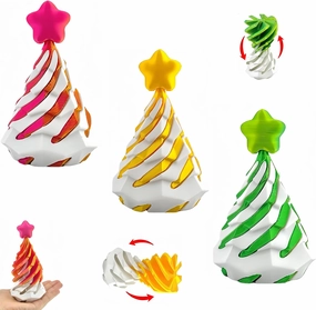 3 Packs Christmas Tree Impossible Cone,Spiral Cone Fidget Toy,Impossible Cones passthrough Impossible Cone for Relaxing,Spiral Fidget Toy Impossible Cone,Birthday for Adults & Kids