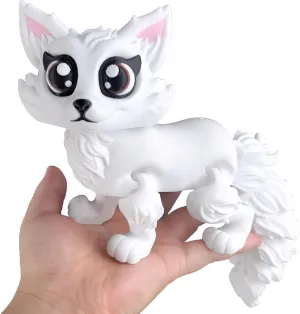 3D Printed Fox,3D Printed Animals Fidget Toys,Decor for Stress Relief,Adults Fidget Toys for Autism ADHD,Cute Fox Desktop Pet Decoration (Large)