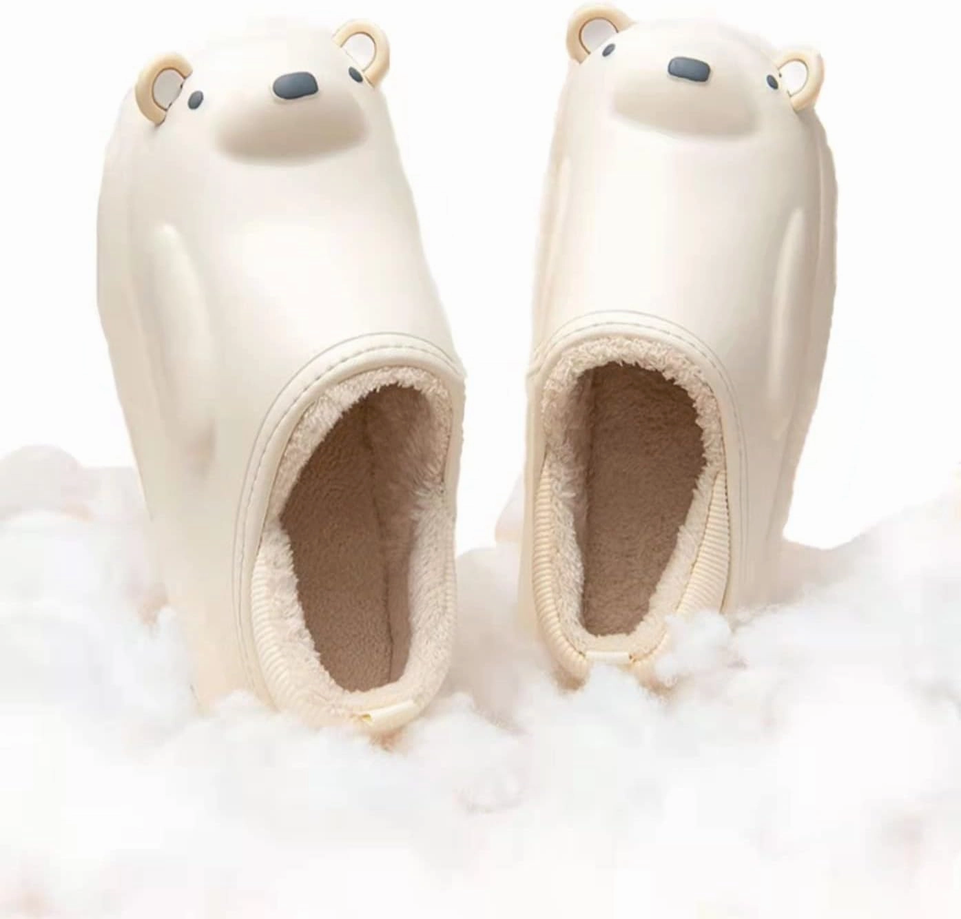 3D Bear’s House Slippers Thick-Soled Memory Cotton Slippers Winter Waterproof Garden Shoes Indoor Outdoor