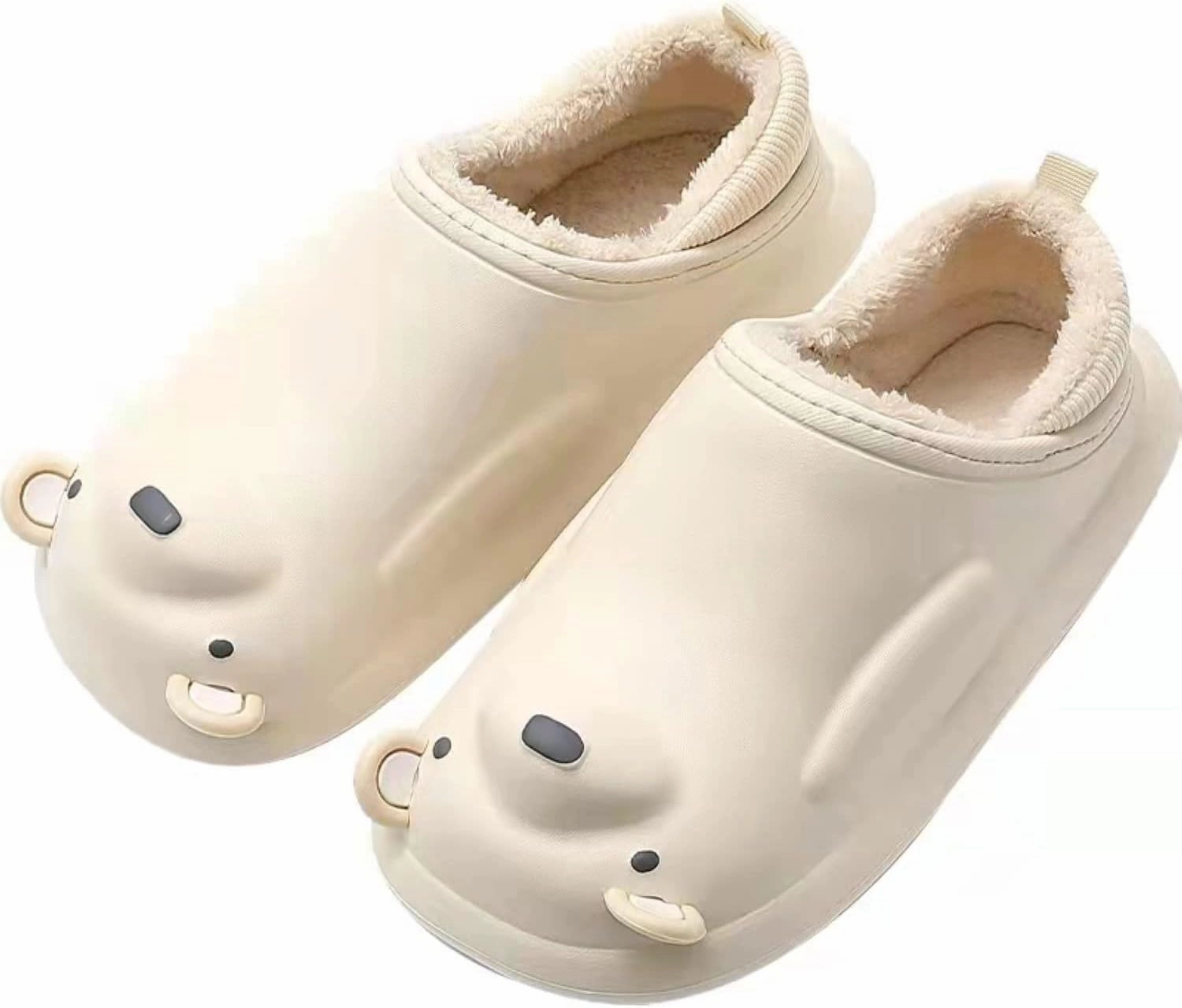 3D Bear’s House Slippers Thick-Soled Memory Cotton Slippers Winter Waterproof Garden Shoes Indoor Outdoor