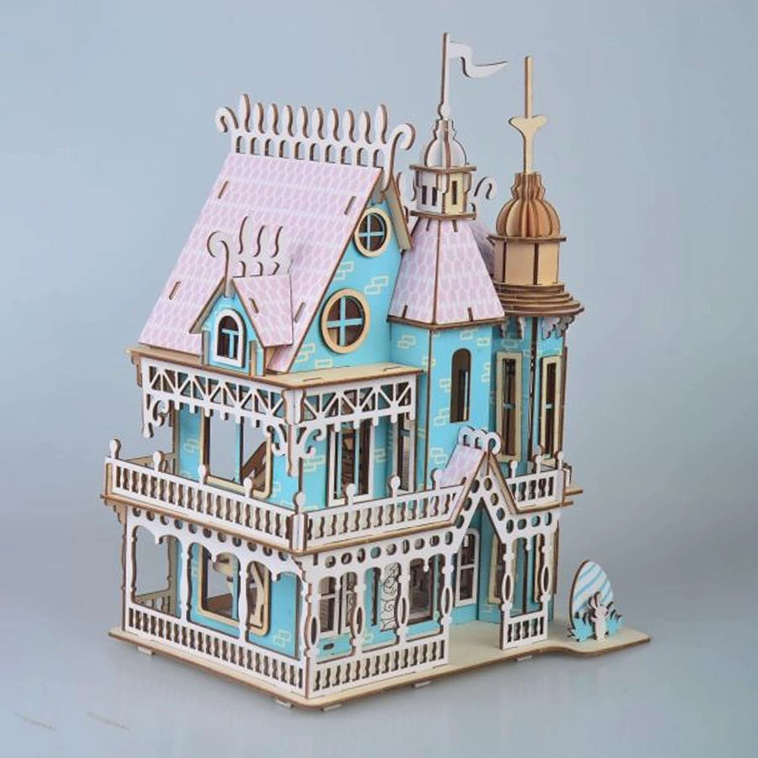 3D Puzzle Dollhouse for Kids, 3D Jigsaw Dollhouse Puzzle for Girls - Educational Paper Craft Toys for Game Xmas Birthday Easter Gifts, Easy to Assemble ，174pcs