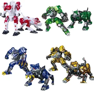 4 Pcs Transforming Robot Toys, Assembled Action Figure, 4 in 1 Robot Model Toys, Birthday Gifts for Boys Age 4 