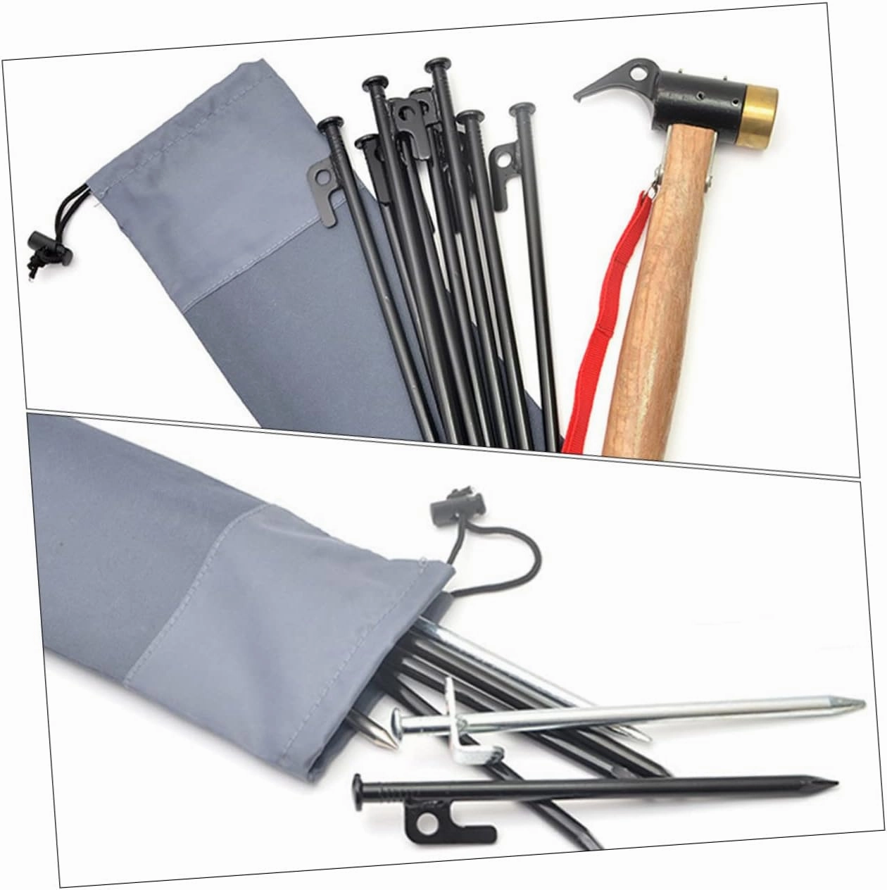 5pcs Tent Stake Storage Bag Camping Nail Bag Camping Peg Bag Camping Spike Pouch Camping Stakes Bags Tent Bag Outdoor Tent Camping Bag Carry Bag PVC Waterproof Coating Simple