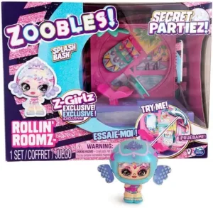 6064355 RlnRmzS2 ScPartz SplshBsh, Rollin’ Roomz Splash Bash 2-in-1 Transforming Playset with Exclusive Z Collectible Figure, Kids Toys for Girls Ages 5 and up