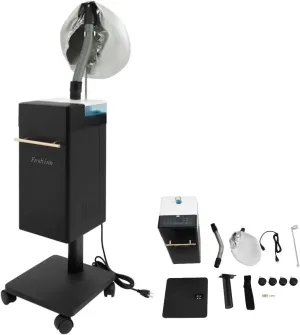 650W Professional Hair Steamer Multifunctional Nano Steamer for Hair 110V Stand up Hair Steamer for Deep Conditioning (Black)